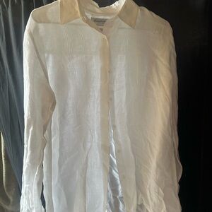 Brooks Brothers White Casual Button Down Shirt